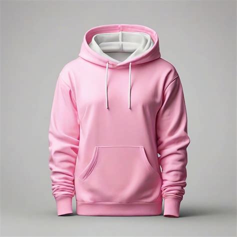 Premium Photo Pink Hoodie In Front View Mockup Style Photo White