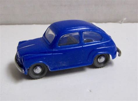 Vintage Siku Fiat 600, 1950's, plastic, Original, blue, Fiat 600 ...