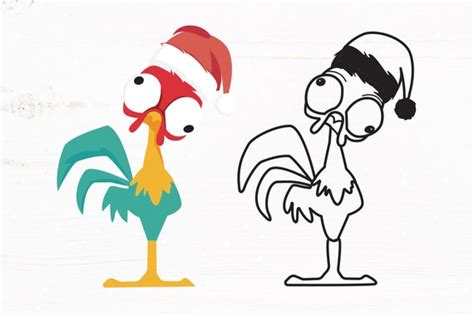 Hei Hei Shirt Christmas Svg Hei Hei Svg Moana Svg Outline Etsy