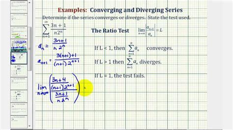 Infinite Series The Limit Comparison And Ratio Tests Part 2 Youtube