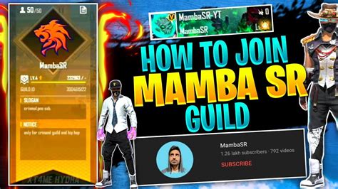 How To Join Mamba Sr Yt Guild In Free Fire V Badge Youtuber Guild