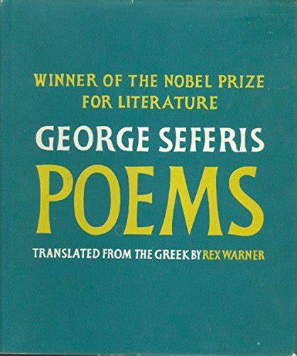 Poems Translated From The Greek By Rex Warner Seferis George Amazon