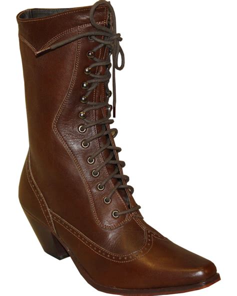 Rawhide By Abilene Womens 8 Victorian Lace Up Boots Snip Toe Boot Barn