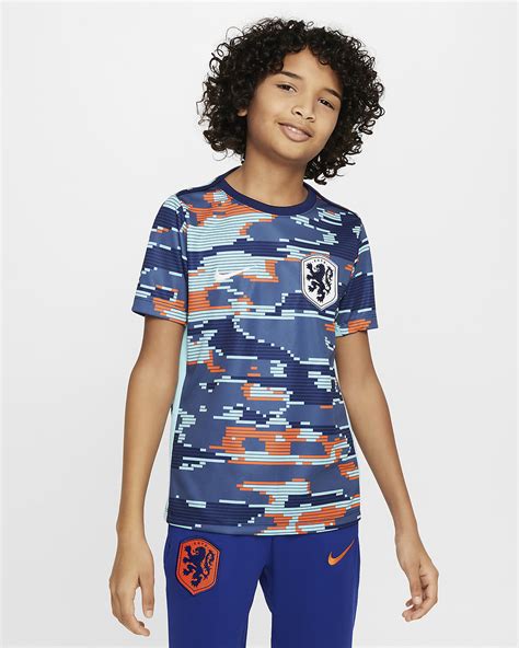 Haut de foot d avant match à manches courtes Nike Dri FIT Pays Bas