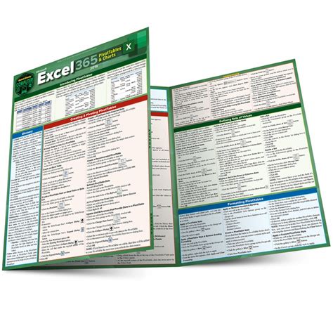 Quickstudy | Excel 365 Pivot Tables & Charts Laminated Reference Guide