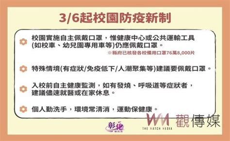 觀傳媒 中彰投新聞 彰化縣調整防疫措施 3月6日起防疫新制上路 校園自主戴口罩