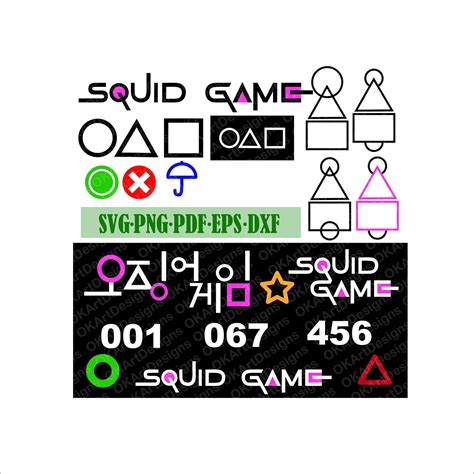 Squid Game Svg Bundle Squid Game Logo Svg Bundle Svg Etsy Canada