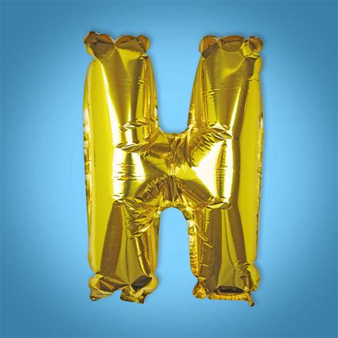 Gold Foil Letter 'H' Balloon