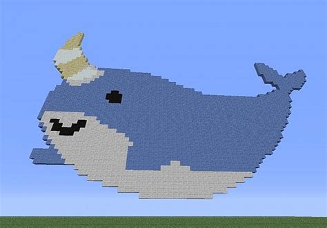 Cute Narwhal Pixel Art Minecraft Map