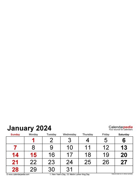 2024 Word Calendar Printablefinder