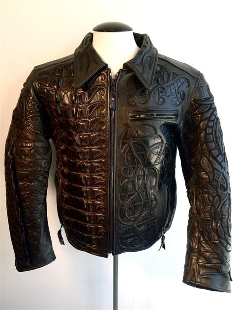 Logan Riese Crocodile Jacket By Loganriese On Deviantart Leather Jacket Men Style Custom