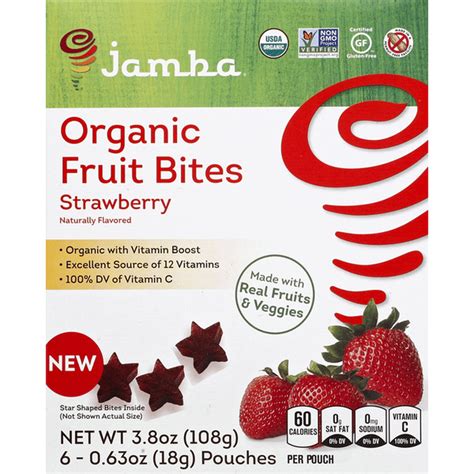 Jamba Fruit Bites Organic Strawberry 6 Each Instacart