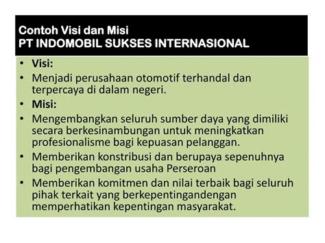 Contoh Visi Misi Dan Tujuan Perusahaan 48 Koleksi Gambar