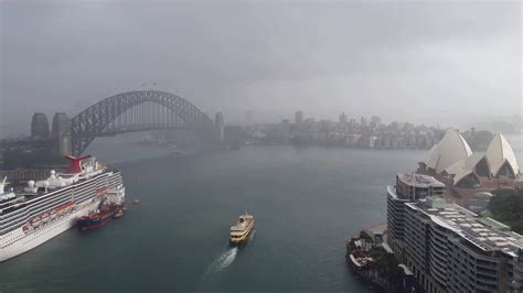 Storm Over Sydney Harbour And The Sydney Opera House Australia Timp