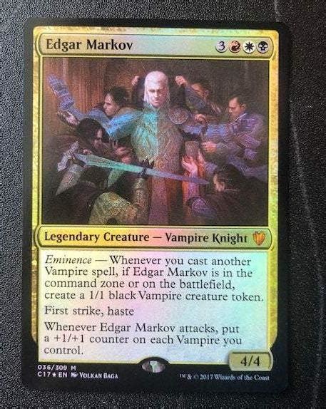 Edgar Markov Foil Commander Mtg Proxy Card Culture Of Gaming