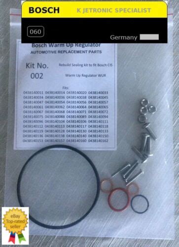 Bosch Warm Up Regulator Wur Rebuild Sealing Kit Number Ebay