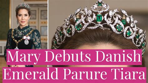 Queen Mary Wears Danish Emerald Parure Tiara For The First Time