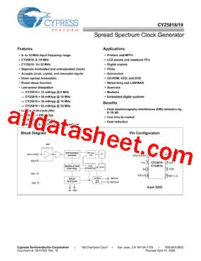 Cy Sc Datasheet Pdf Cypress Semiconductor