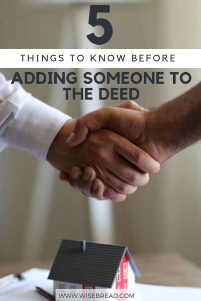 5 Things To Know Before Adding Someone To The Deed