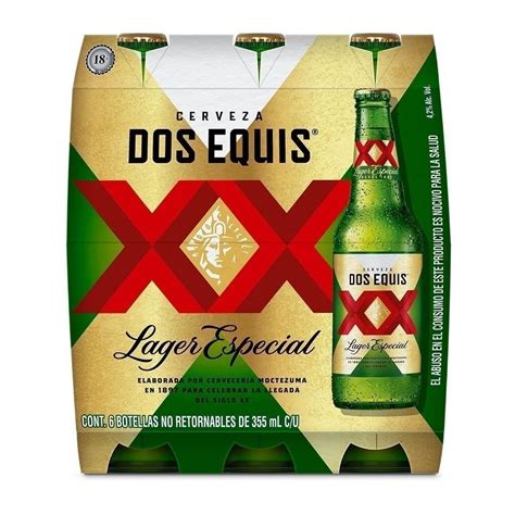 Cerveza Dos Equis Lager 6 Pack 355 Ml Botella Soriana