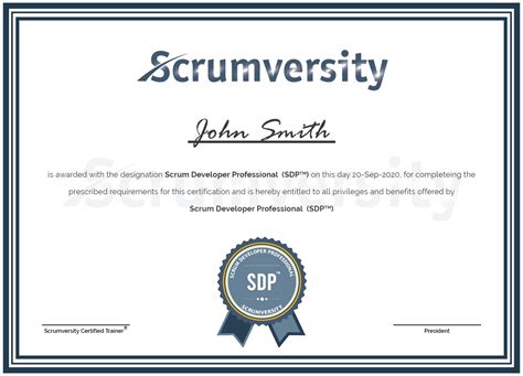 Scrum Developer Professionals SDP Scrum Developer Certification