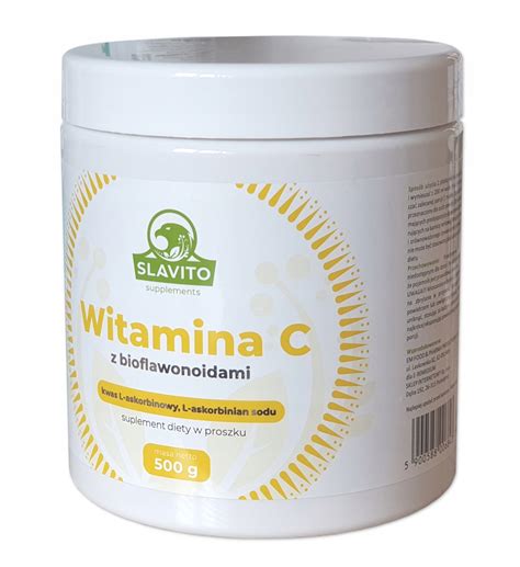 WITAMINA C 500g W Proszku 100 SLAVITO Kwas L Askorbinowy BIOFLAWONOIDY