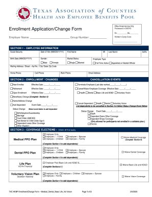 Fillable Online Tac Hebp Enrollmentchange Form Medicaldentalbasic