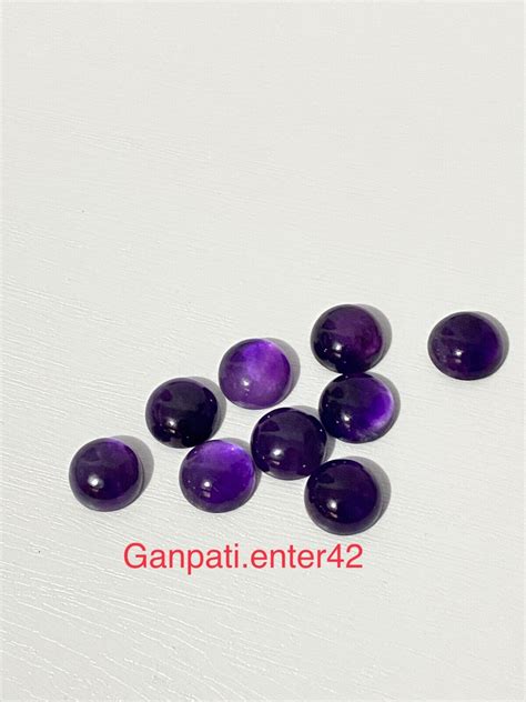 Natural Amethyst Round Cabochons X Mm Pcs Lot Calibrated Loose