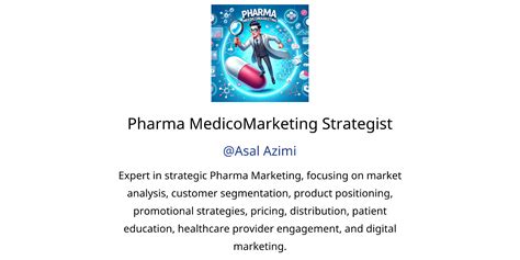 Pharma Medicomarketing Strategist Gpts Author Description Features