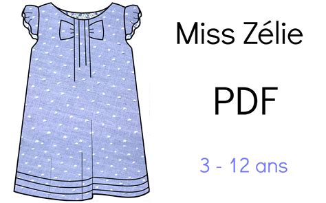 Patron Miss Zélie PDF from Chut Charlotte Robe enfant Couture