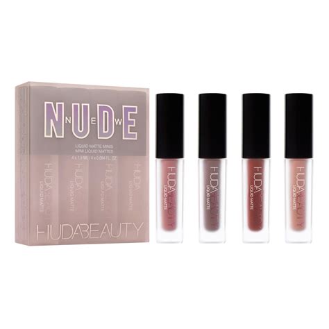 New Nude Mini Liquid Matte Set Coffret maquillage lèvres de HUDA