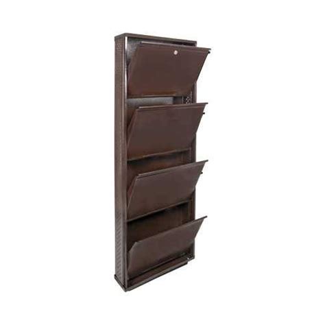 Mild Steel Powder Coated Wall Mounted Shoe Rack Level Width At