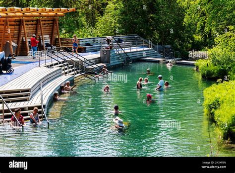 Tourists Enjoying Liard River Hot Springs Liard River Provincial Park