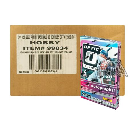 2022 Panini Donruss Optic Baseball Hobby 12 Box Case Steel City