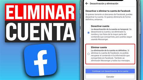 Cómo ELIMINAR CUENTA de FACEBOOK para SIEMPRE 2025 YouTube