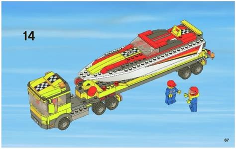 Lego Anleitung Anzeigen Power Boat Transporter Lego