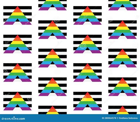 Vector Seamless Pattern Of Flat Heterosexual Flag Stock Vector Illustration Of Lgbtq Peace