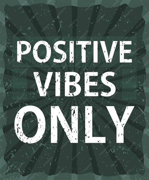 Premium Vector Positive Vibes Only Typography Poster Concept