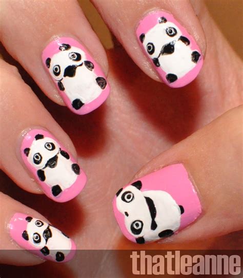 Thatleanne Tare Panda Nail Art