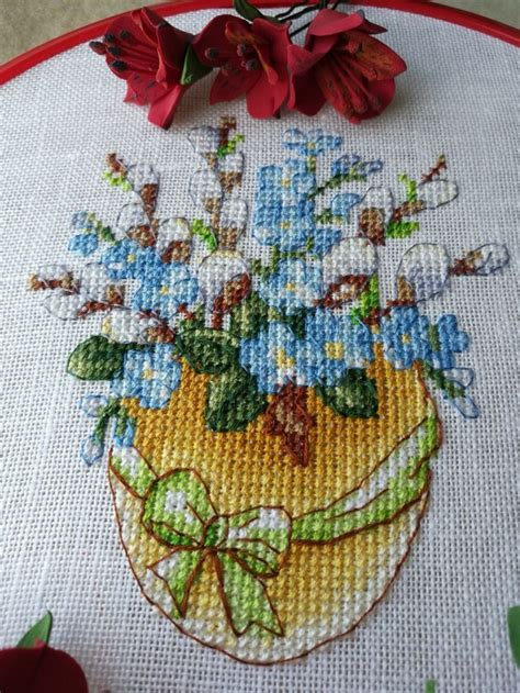 Easter Eggs. Forget-me-not Cross Stitch Pattern | Cross stitch flowers, Cross stitch, Stitch ...