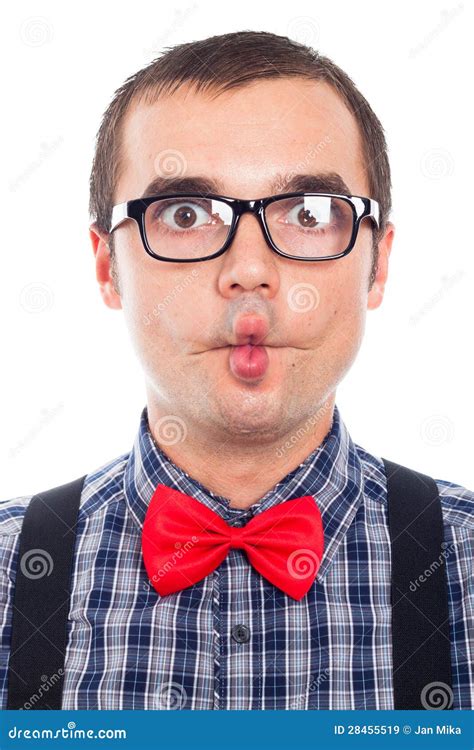 Funny nerd face stock image. Image of humorous, goofy - 28455519