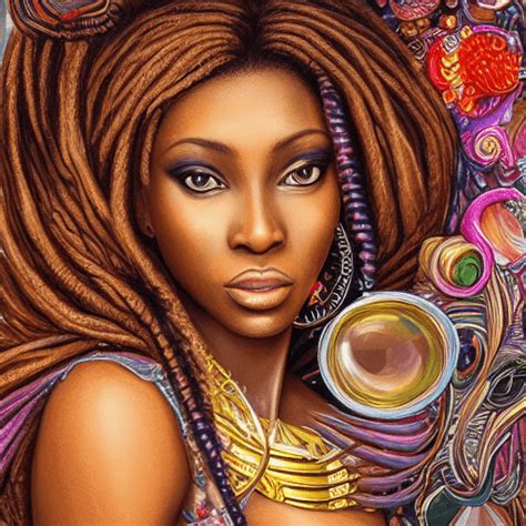 Goddess African Brown Skin Woman Digital Art · Creative Fabrica