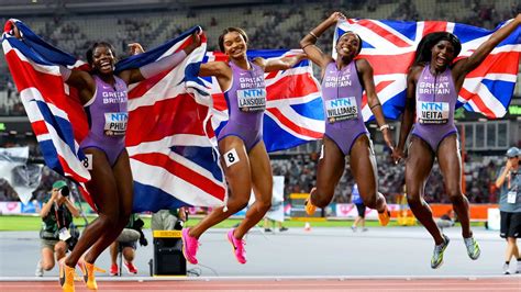 Great Britains Women Win 4x100m Relay Bronze At World Championships As