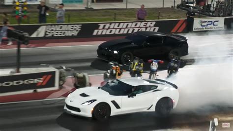 Corvette Vs Mustang GT Drag Races Look Truly Classic But Someone Needs