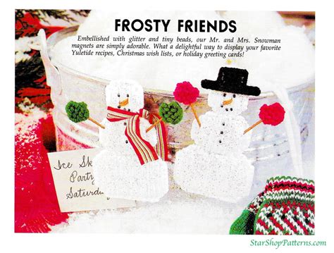 Vintage Snowman Plastic Canvas Pattern Book PDF Christmas Plastic