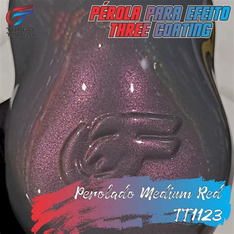 Efeito Perolado Medium Red Poli Ster Para Three Coating Tt