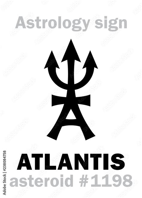 Vetor De Astrology Alphabet ATLANTIS Ancient Legendary Civilization