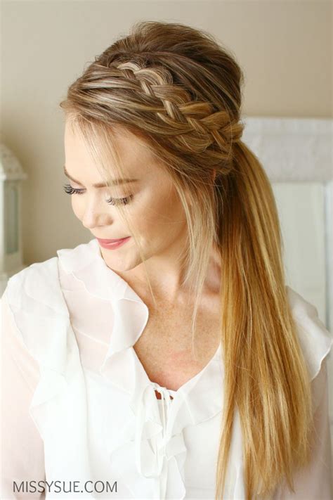 Woven Headband Braid Missy Sue Braided Hairstyles Easy Braided