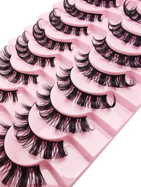 Pairs Russian False Eyelashes D Curl D Volume Faux Mink Russian