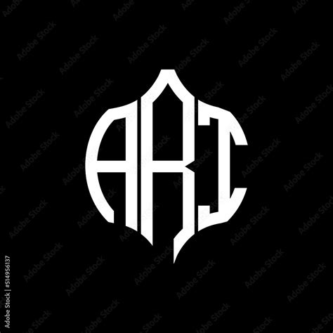 ARI letter logo. ARI best black ground vector image. ARI Monogram logo design for entrepreneur ...